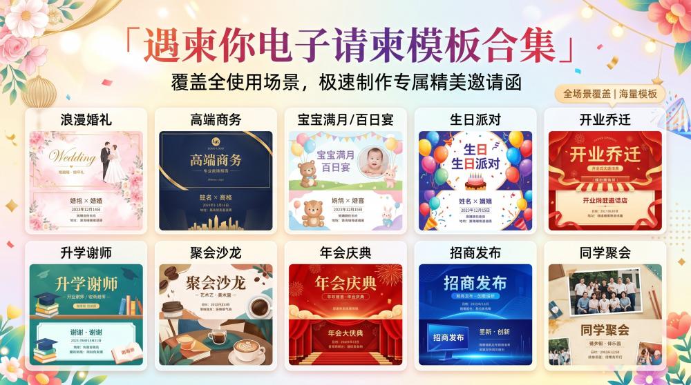 告别老派纸质请帖！新潮电子请柬，才是年轻人的仪式感首选